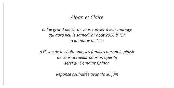 modèle texte faire part de mariage